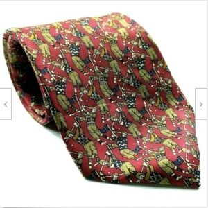 Jos A Bank Golf Tie All Over Print